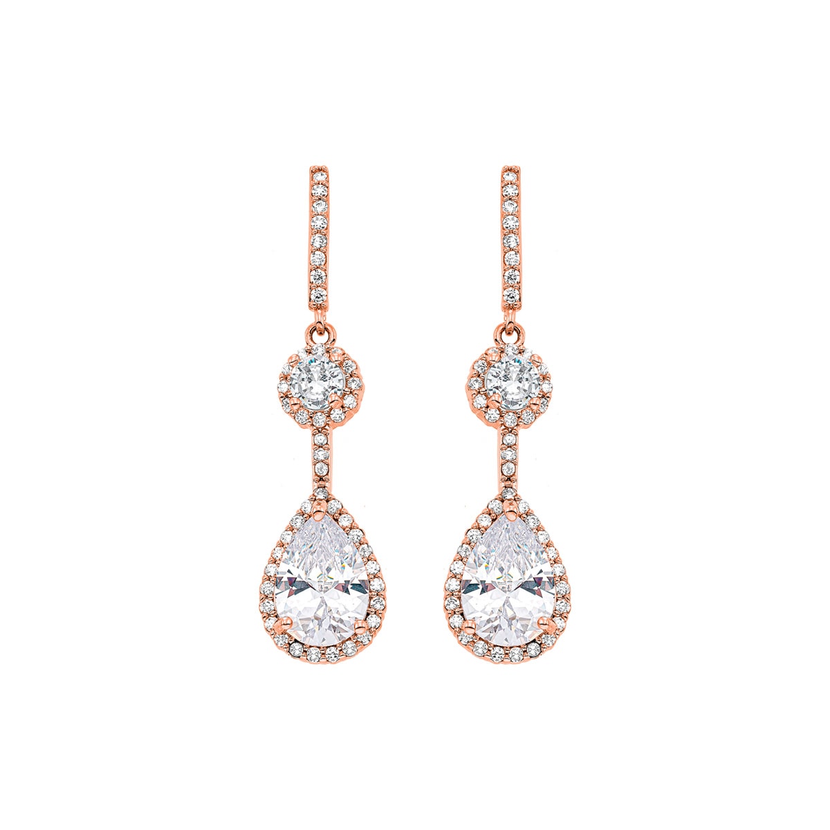 Gloria Hope Earrings With White Zircons