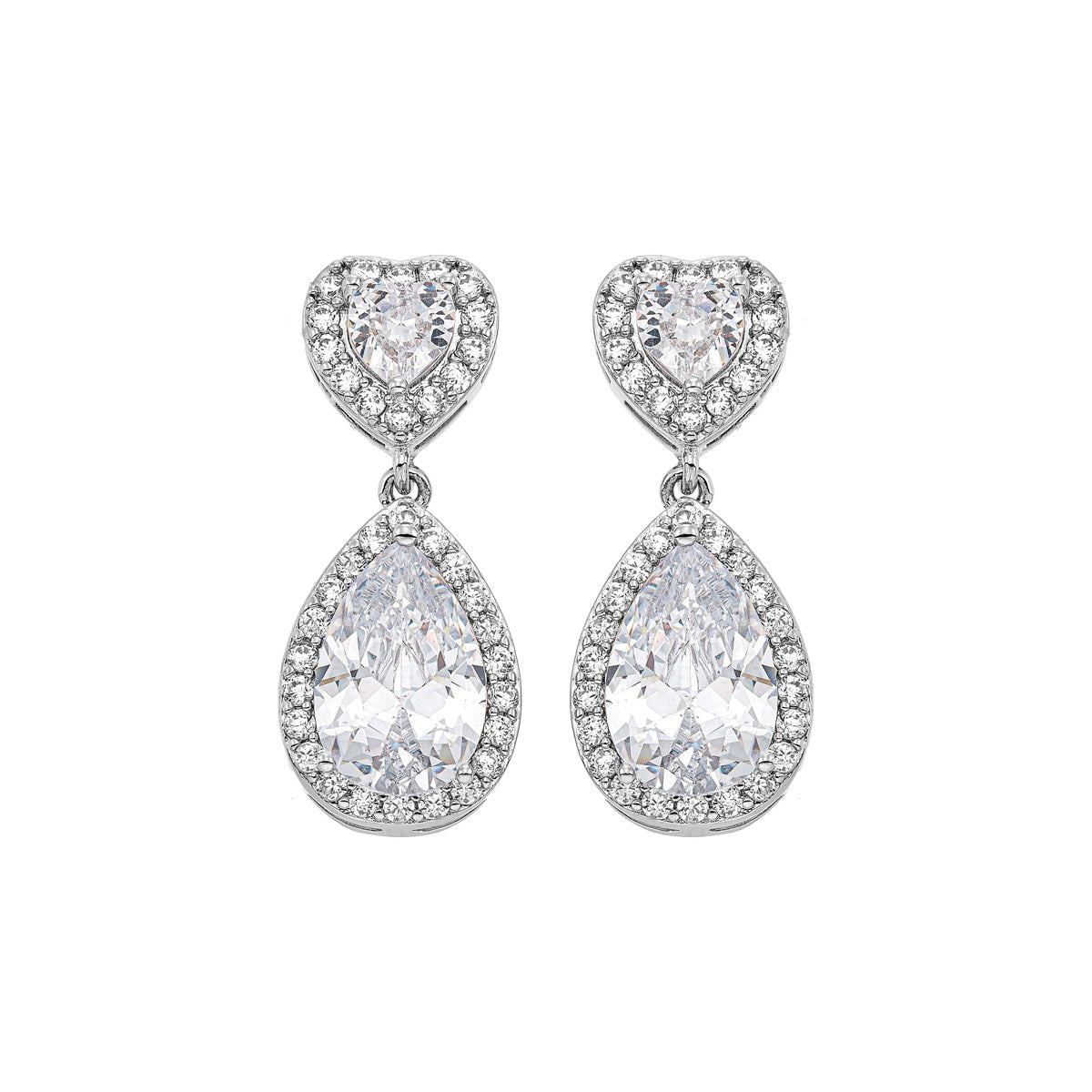 Gloria Hope Earrings With White Zircons
