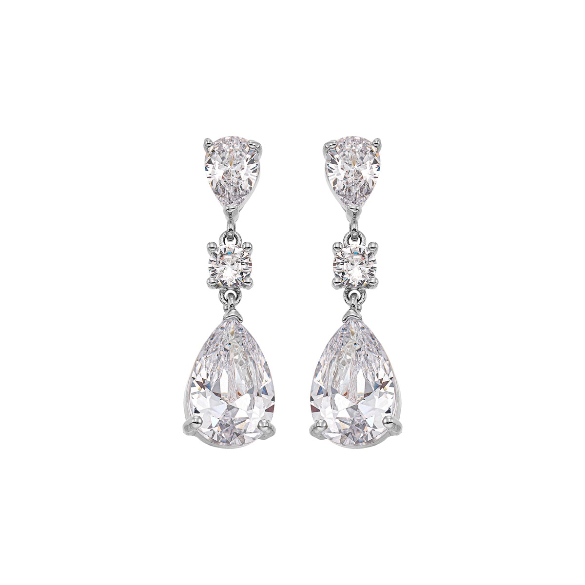 Gloria Hope Earrings With White Zircons