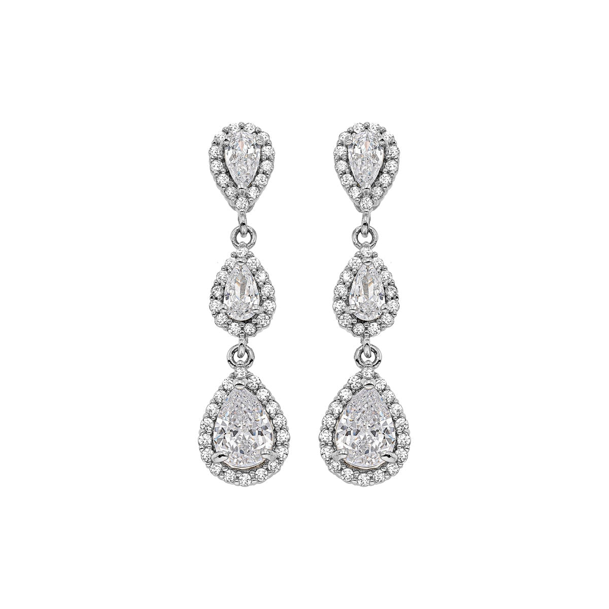 Gloria Hope Earrings With White Zircons