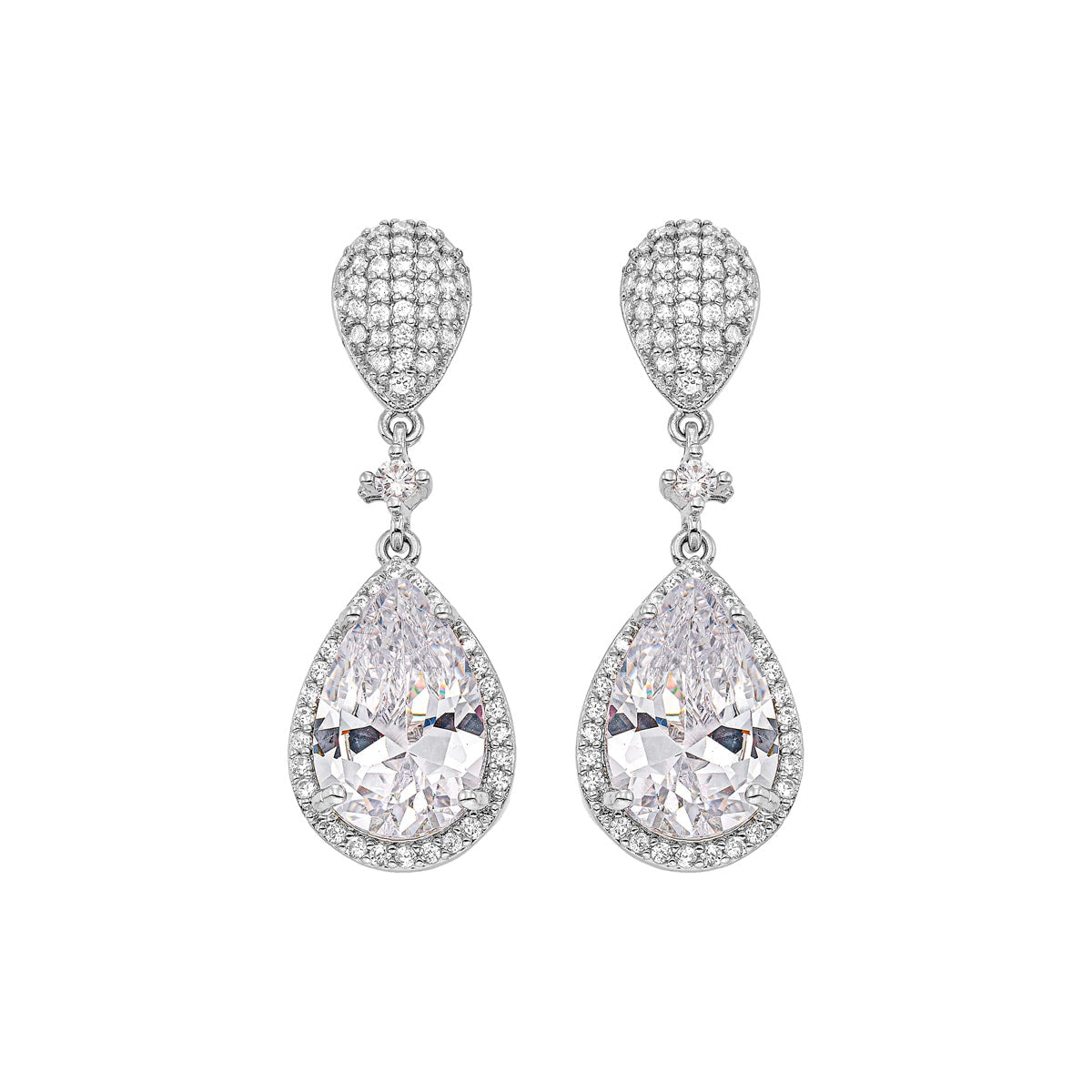Gloria Hope Earrings With White Zircons