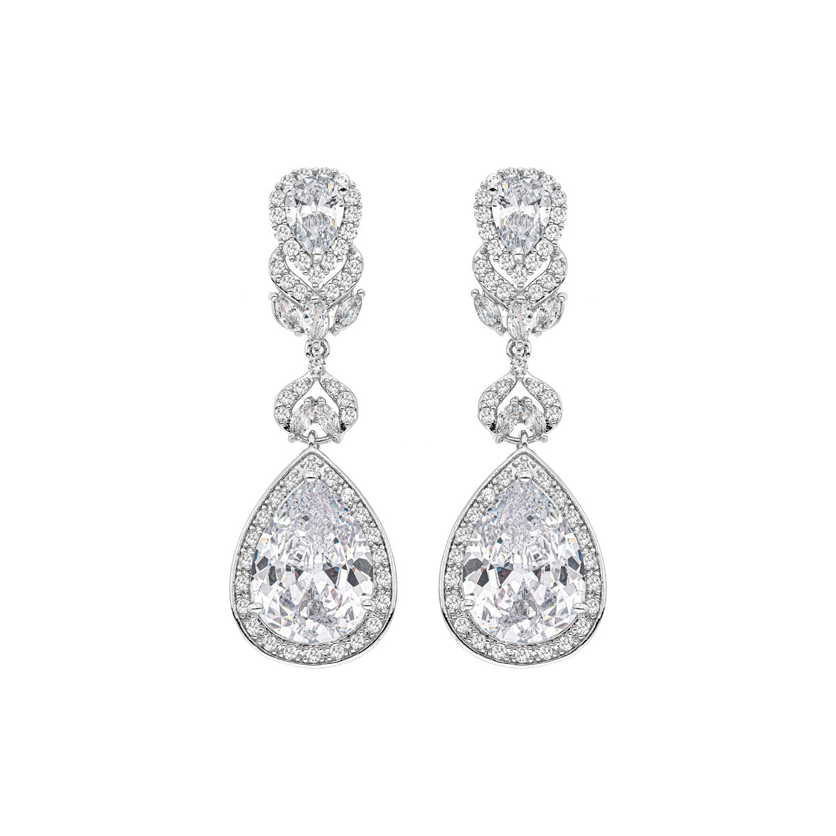 Gloria Hope Earrings With White Zircons