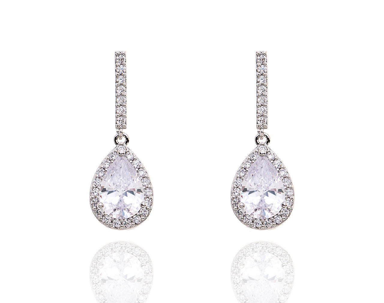 Gloria Hope Earrings With White Zircons