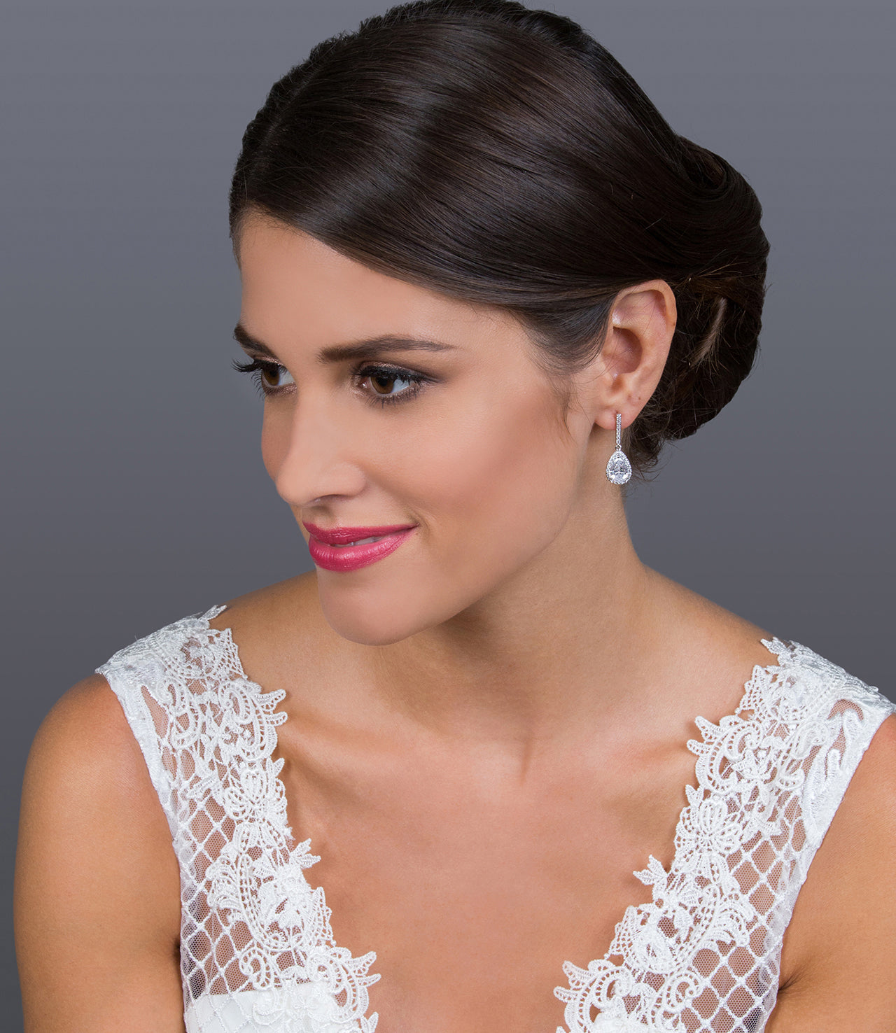 Gloria Hope Earrings With White Zircons