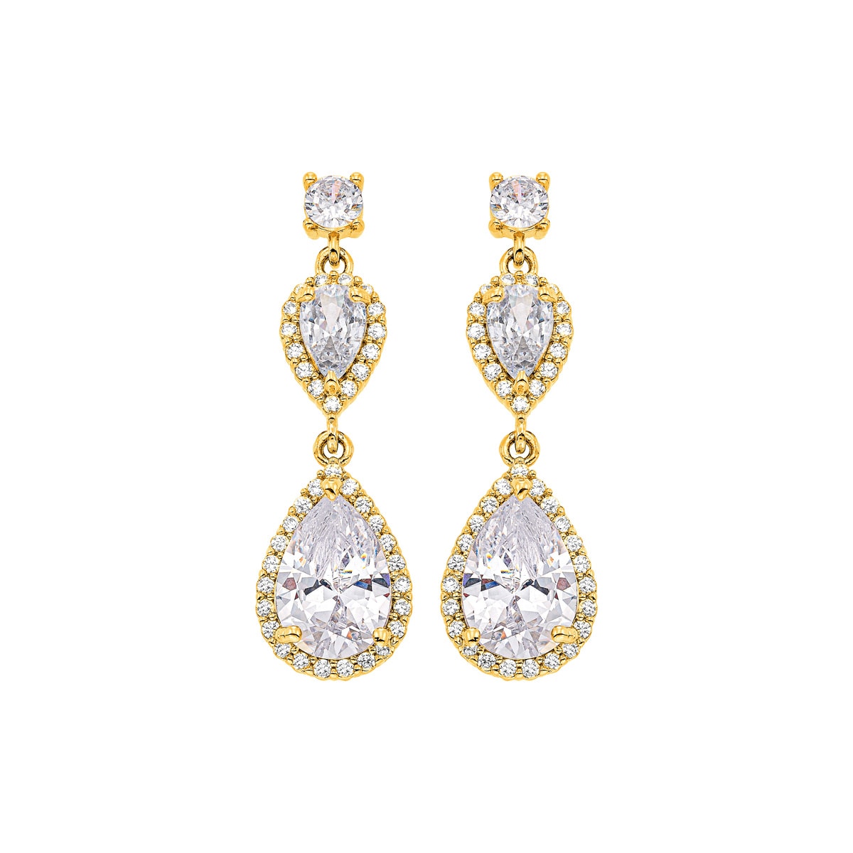 Gloria Hope Earrings With White Zircons