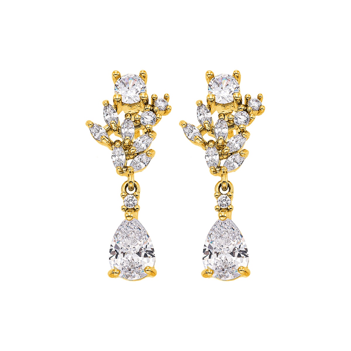 Gloria Hope Earrings With White Zircons