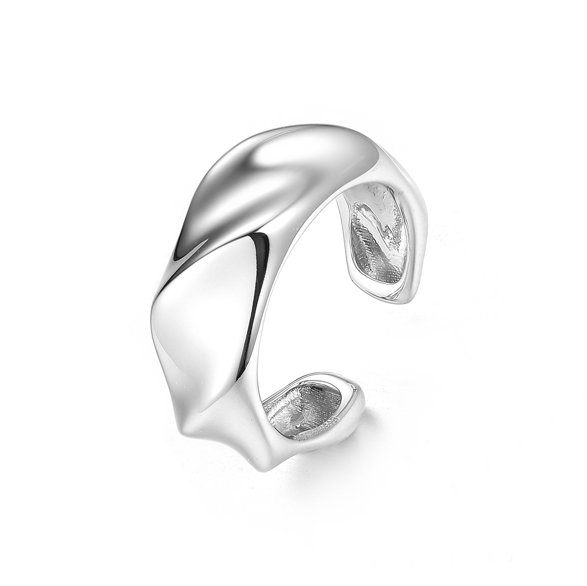 Gloria Hope Silver Polish Ear Cuff