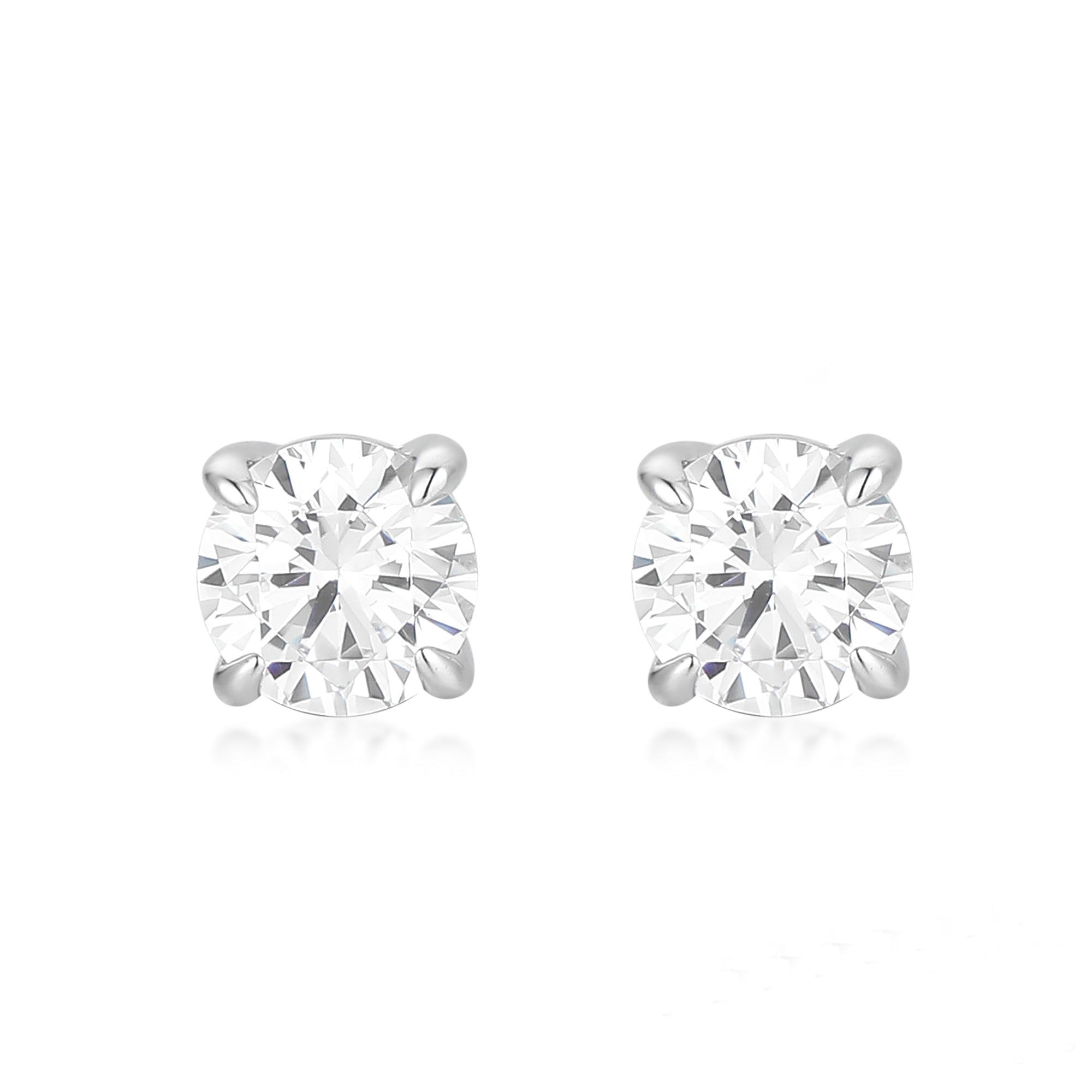 Gloria Hope Silver One Stone Mini Silver Earring