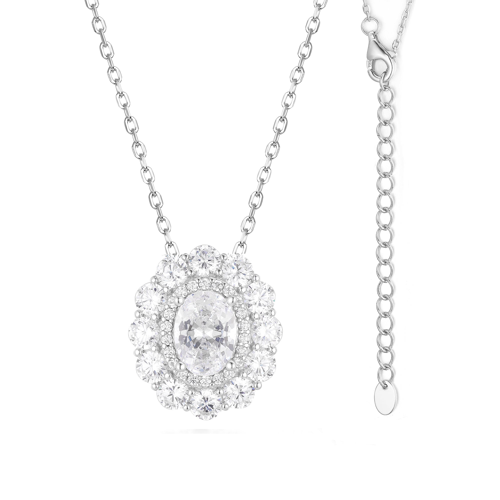Gloria Hope Silver Rosseta Necklace