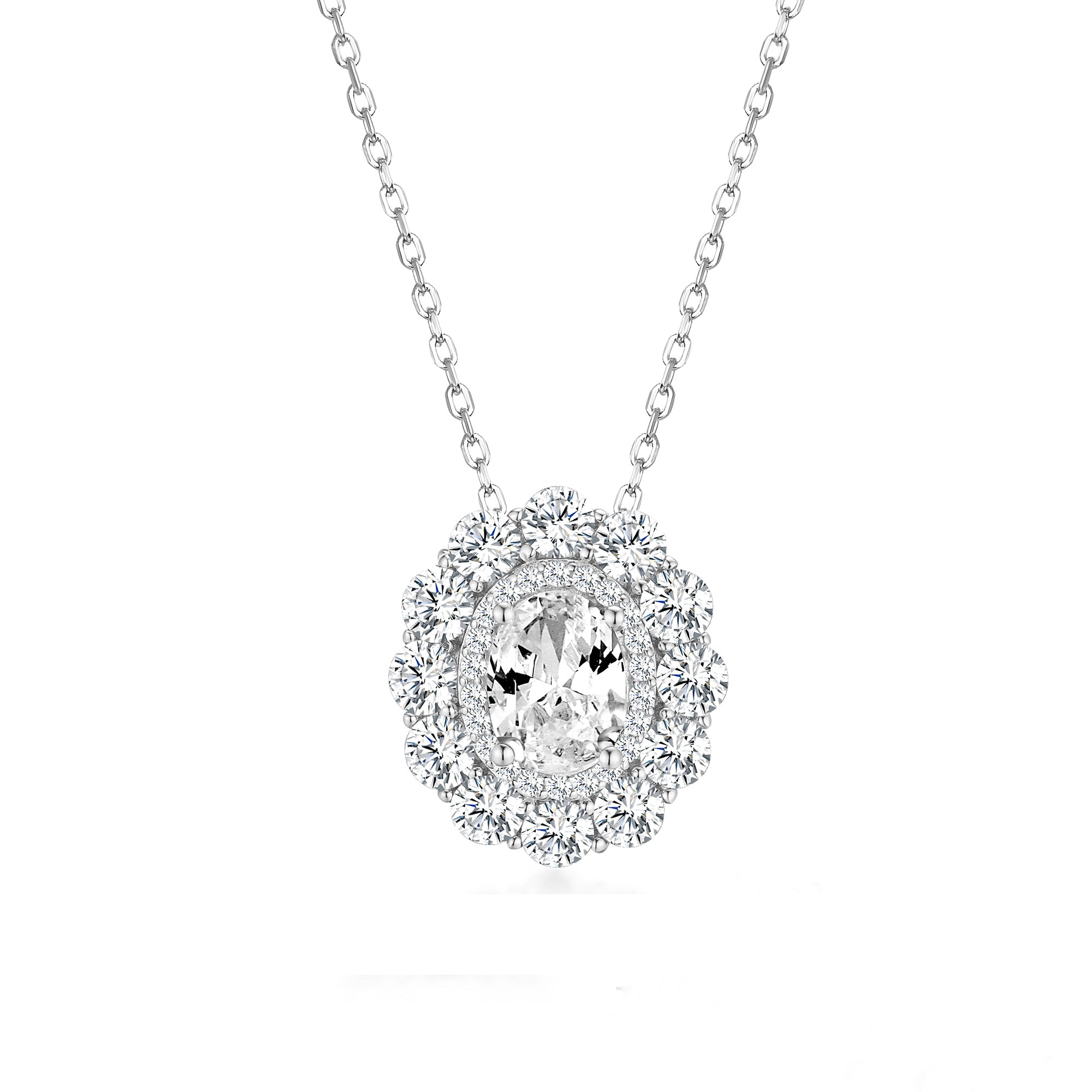 Gloria Hope Silver Rosseta Necklace