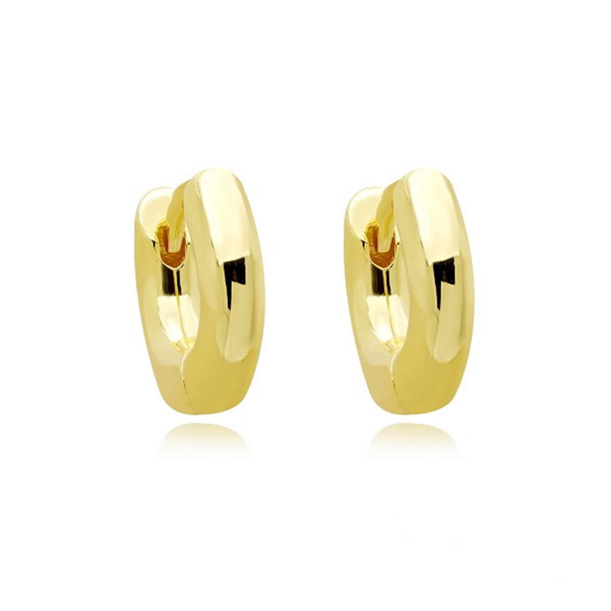 Gloria Hope K18 Vermeil Huggie Earrings