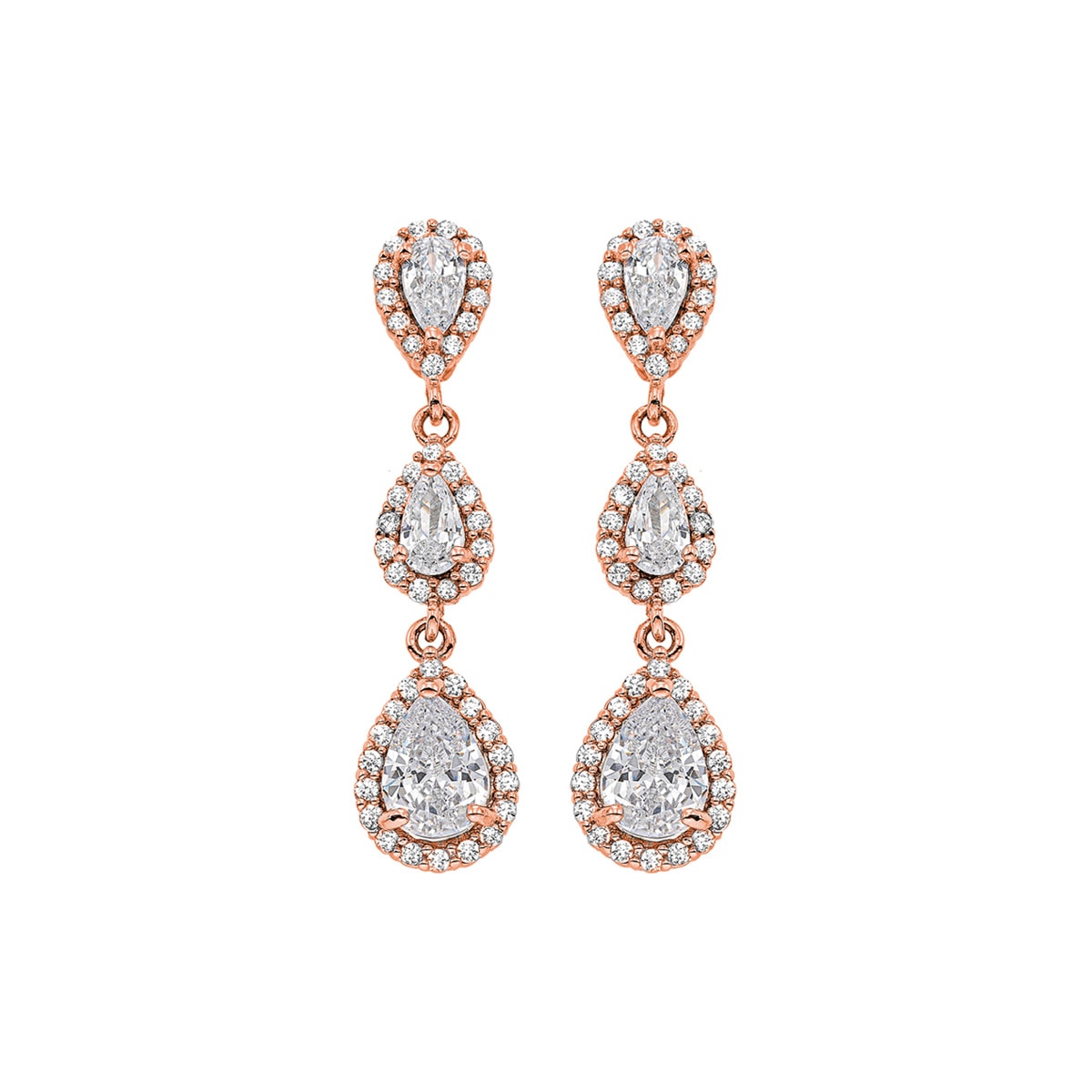 Gloria Hope Earrings With White Zircons