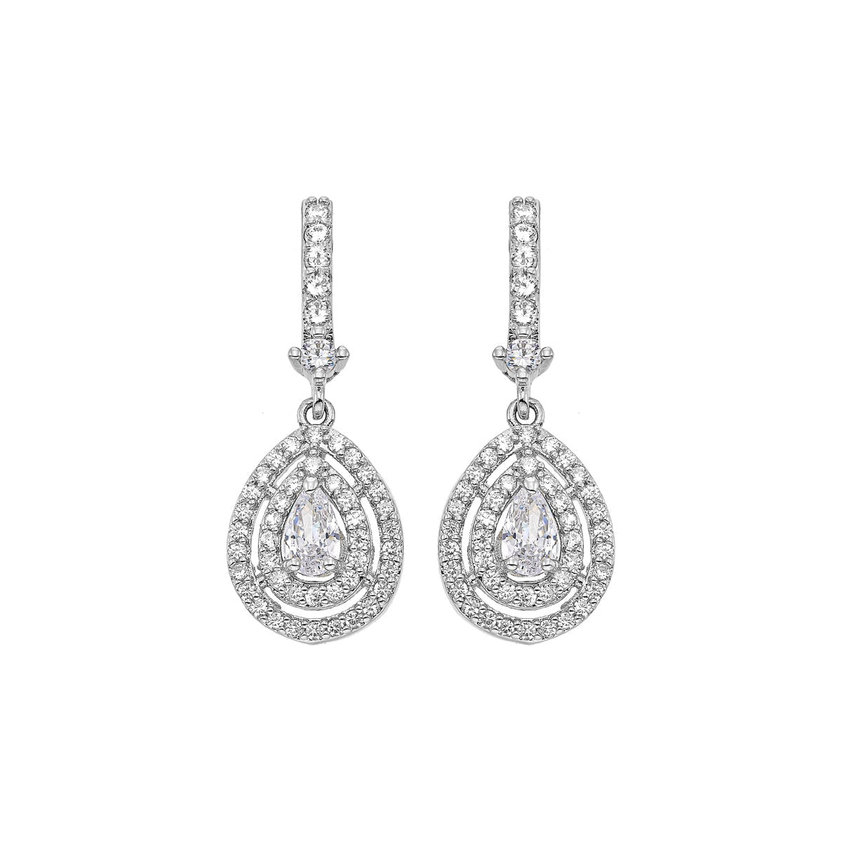 Gloria Hope Earrings With White Zircons