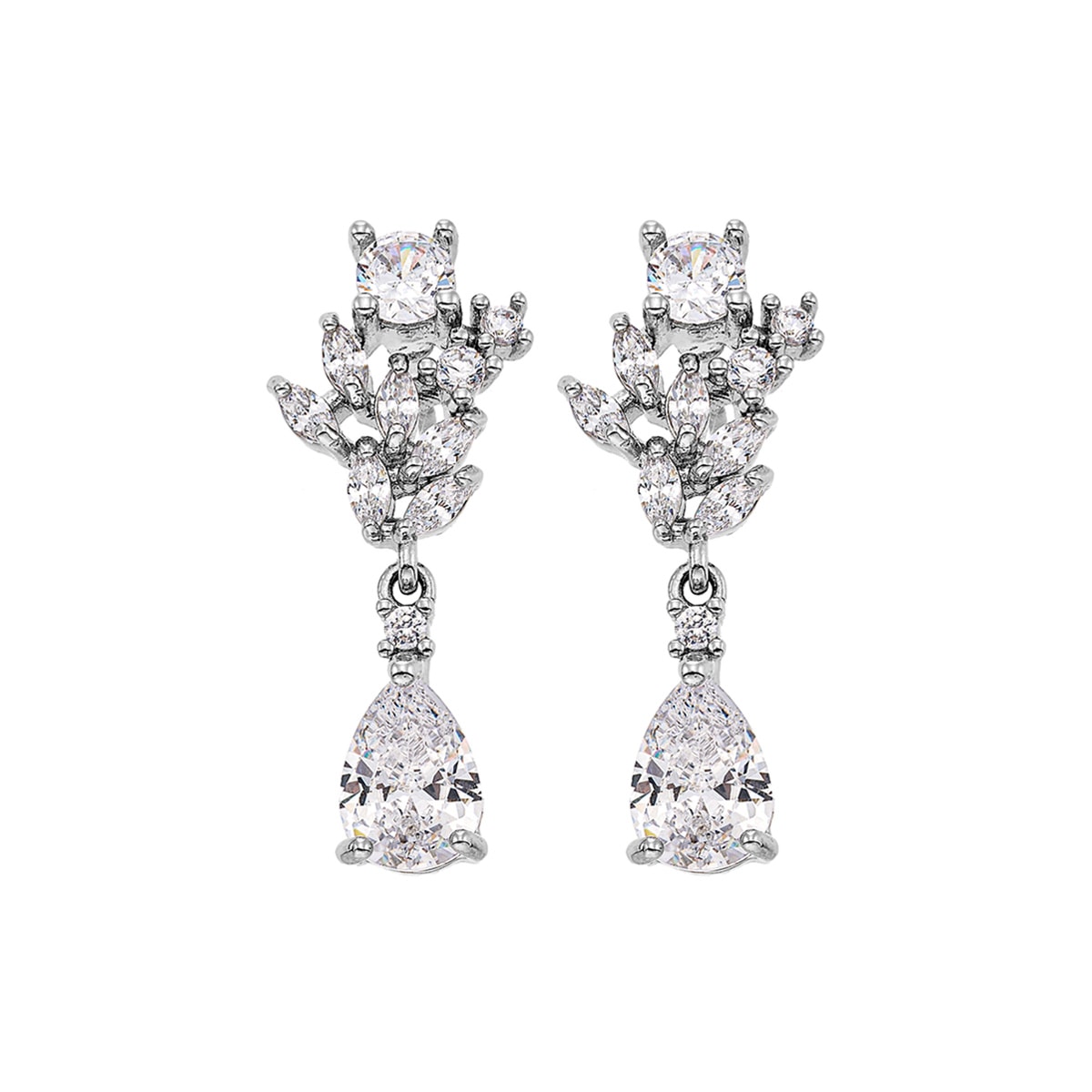Gloria Hope Earrings With White Zircons