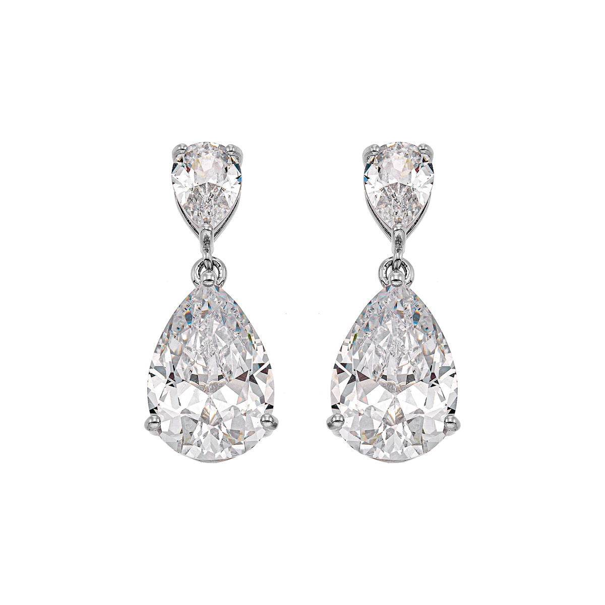 Gloria Hope Earrings With White Zircons