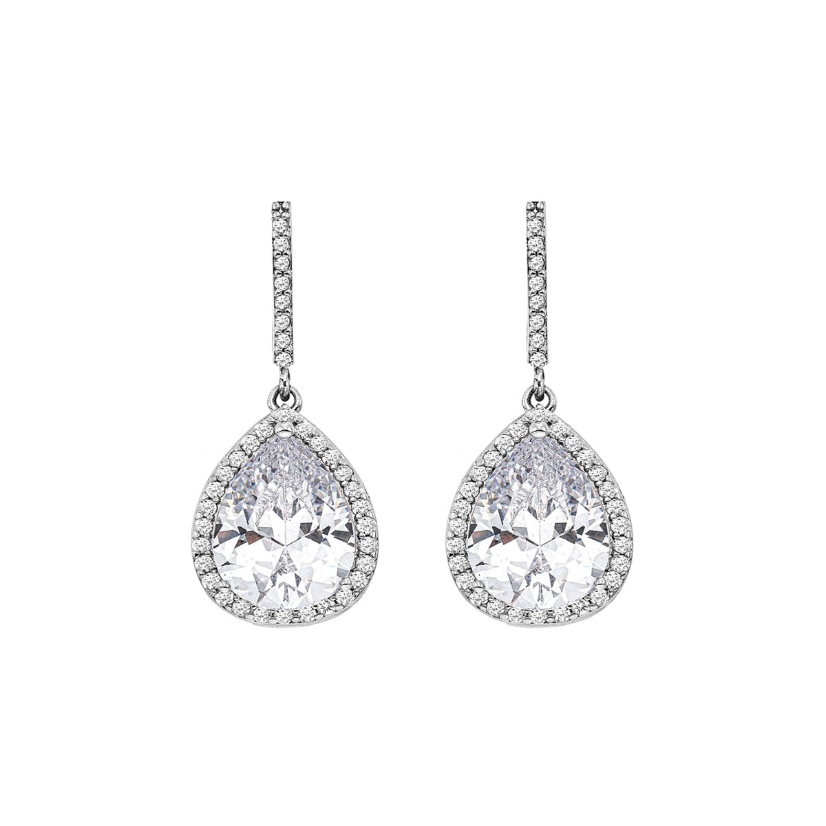 Gloria Hope Earrings With White Zircons