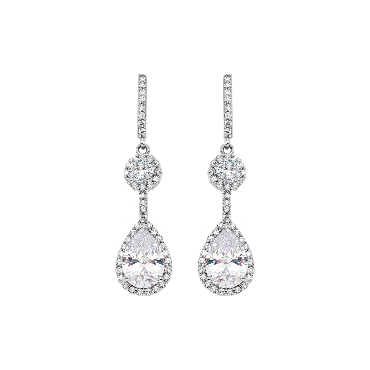 Gloria Hope Earrings With White Zircons