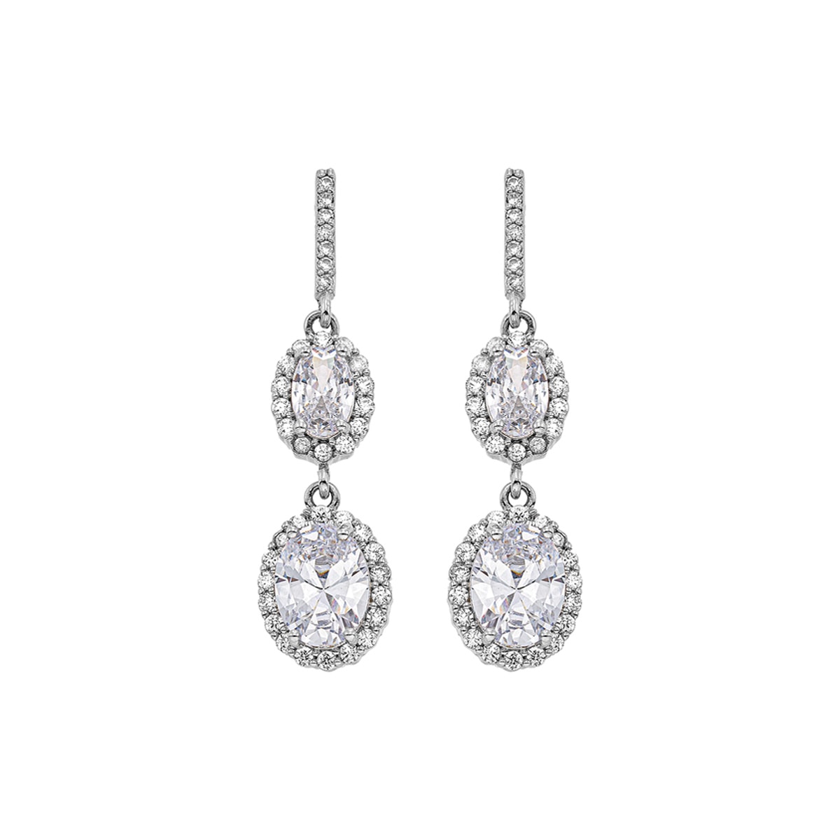 Gloria Hope Earrings With White Zircons