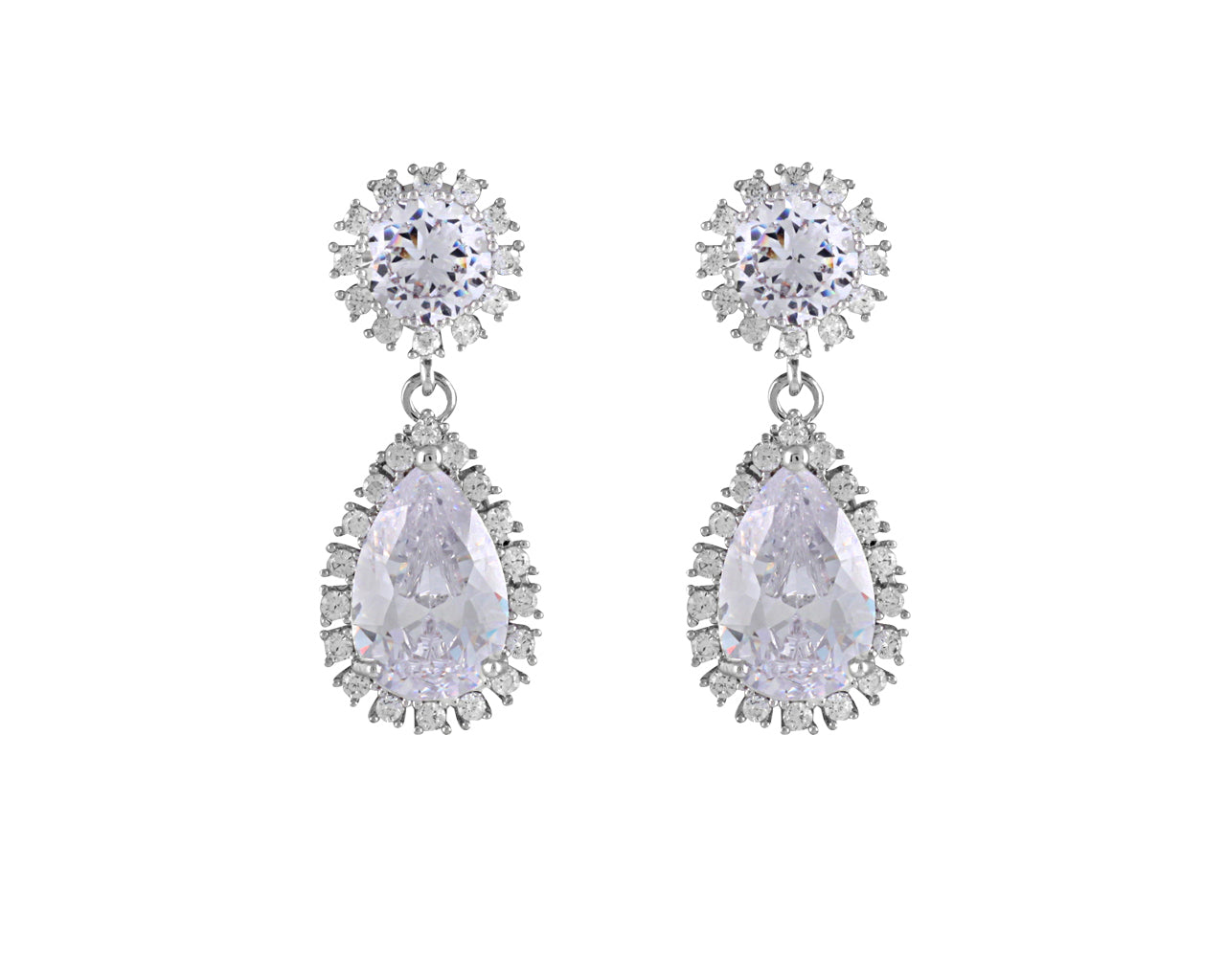 Gloria Hope Earrings With White Zircons