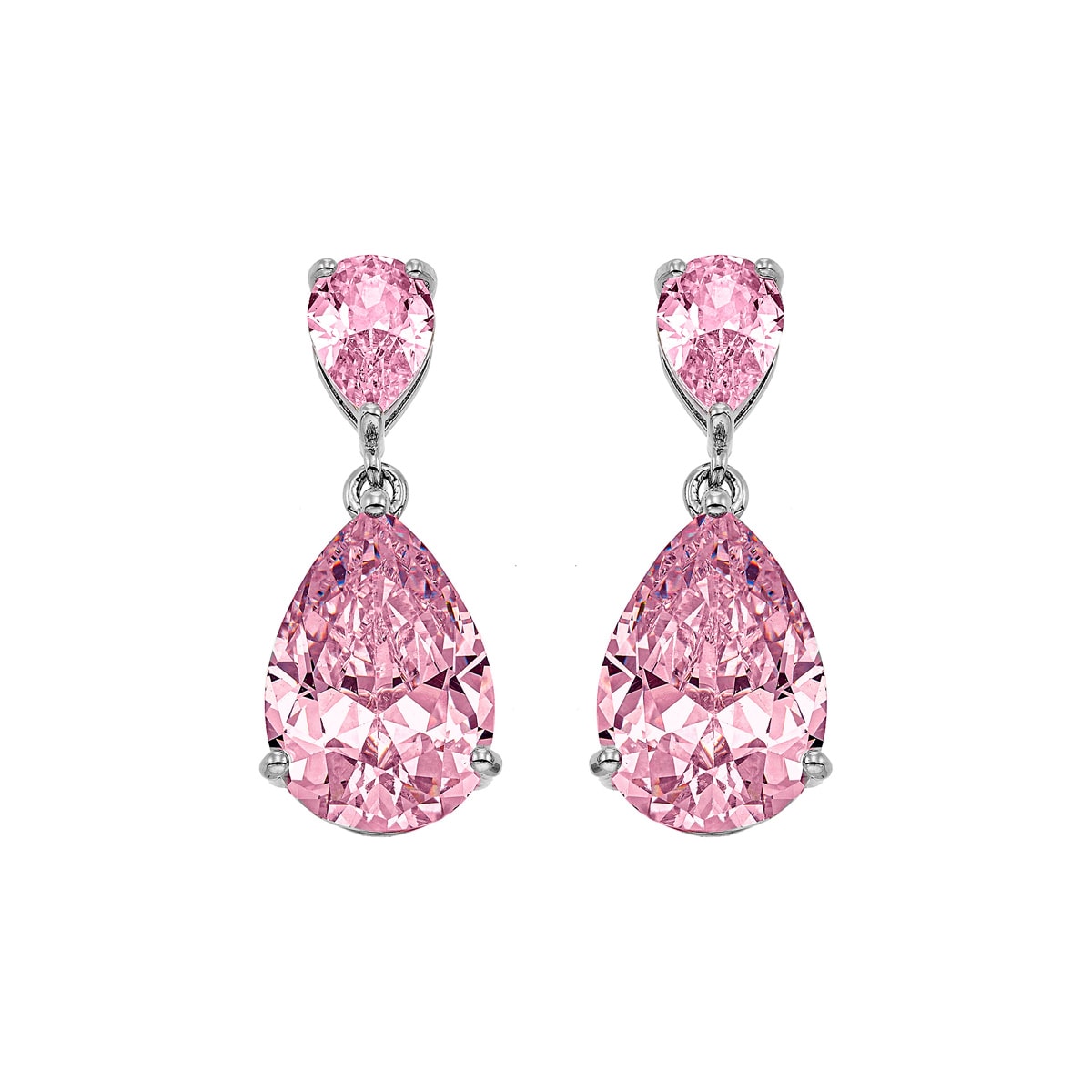 Gloria Hope Earrings With Pink Zircons