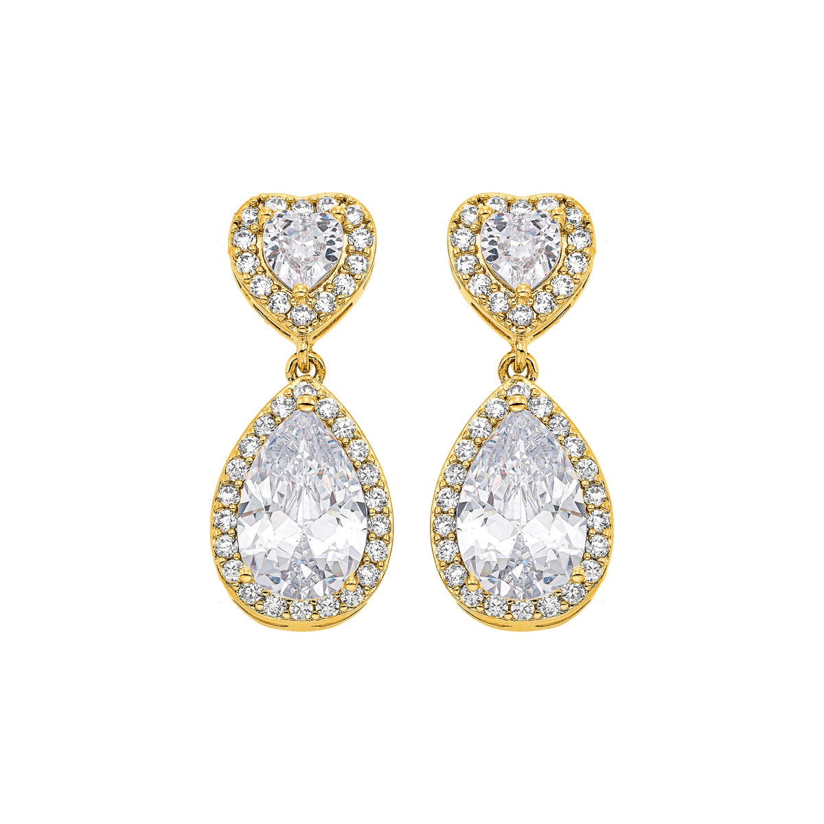 Gloria Hope Earrings With White Zircons