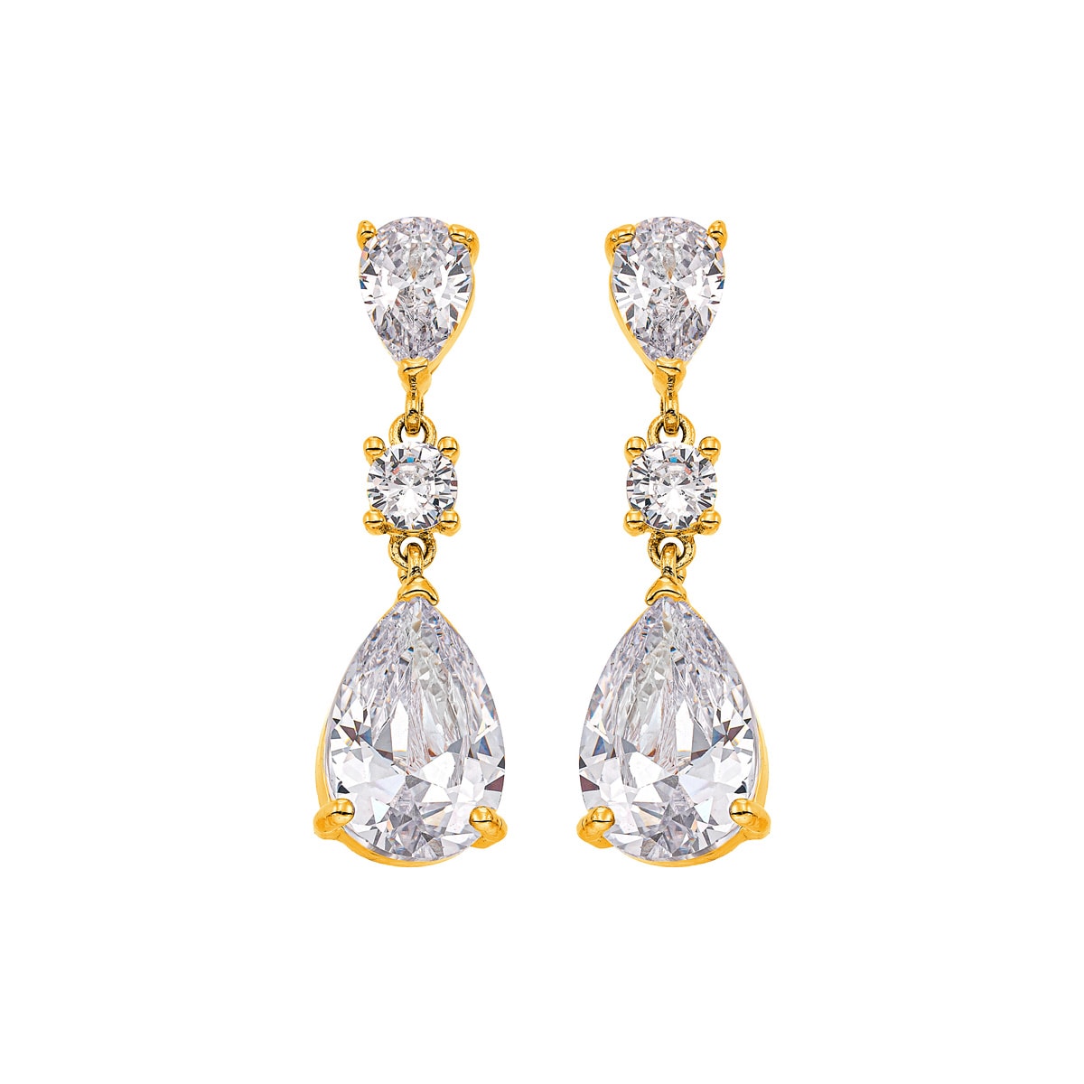 Gloria Hope Earrings With White Zircons