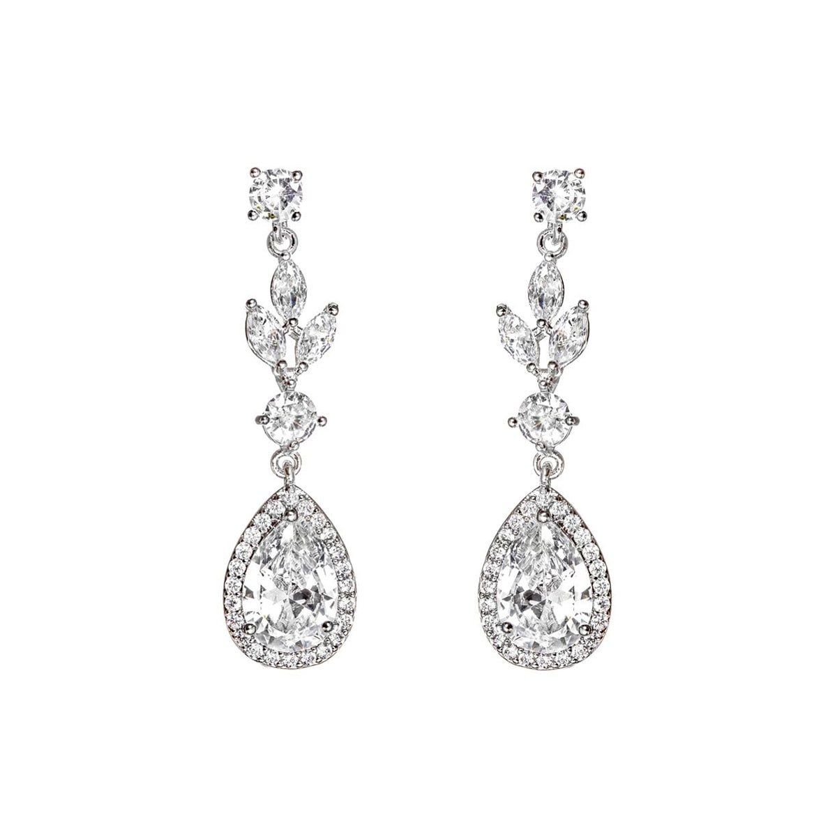 Gloria Hope Earrings With White Zircons