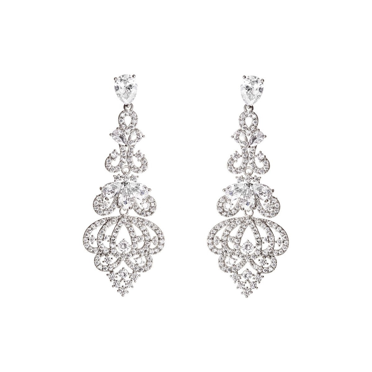 Gloria Hope Earrings With White Zircons