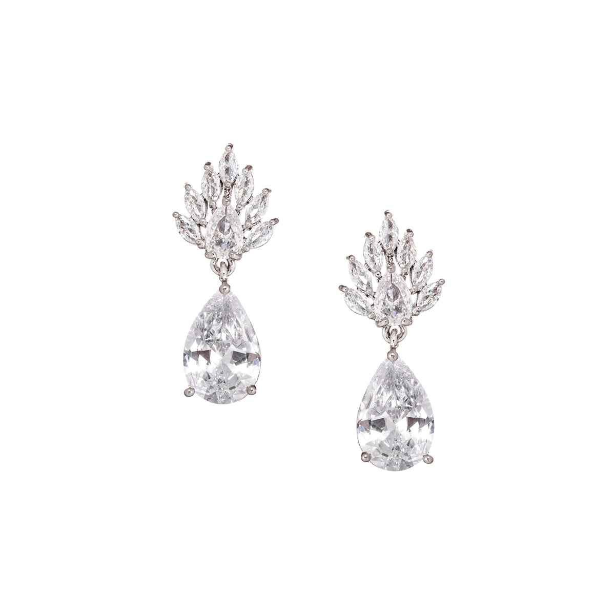 Gloria Hope Earrings With White Zircons