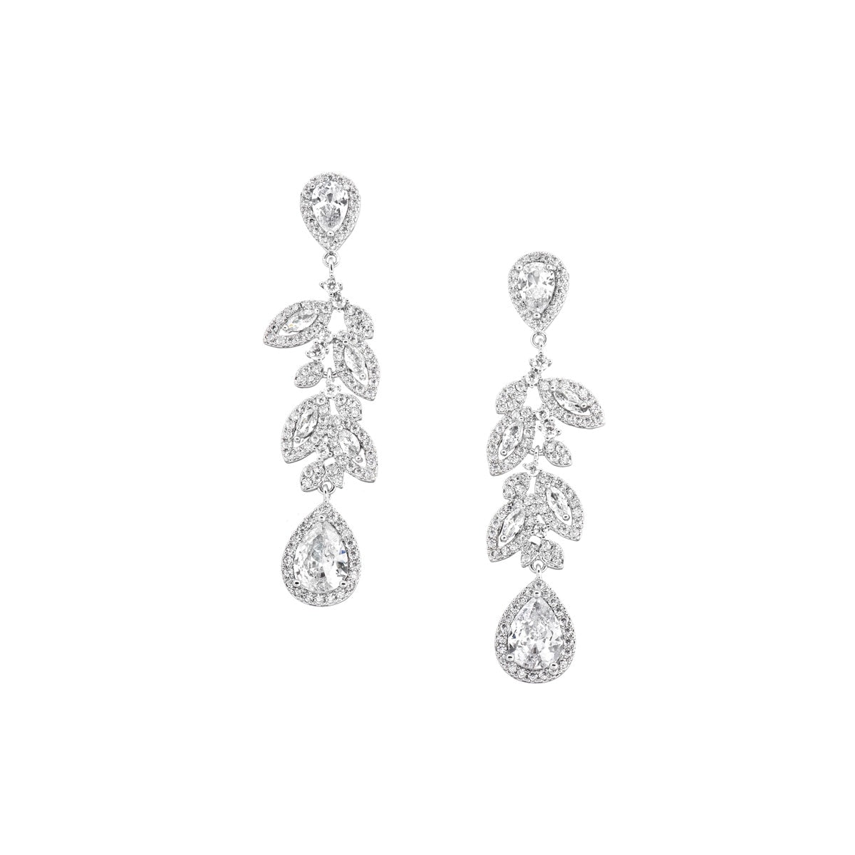Gloria Hope Earrings With White Zircons