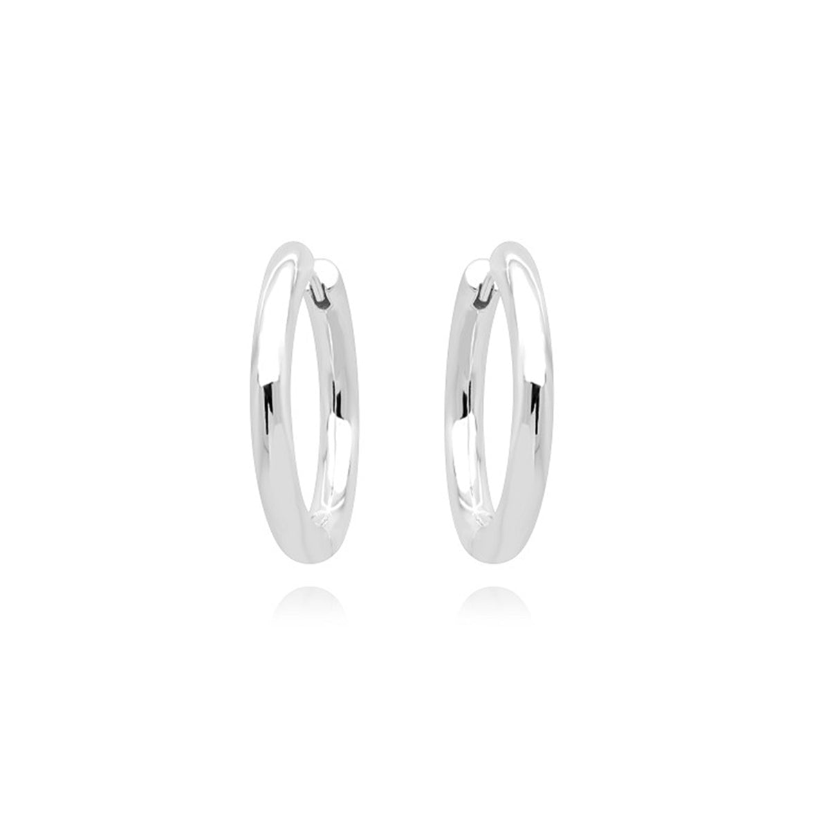 Gloria Hope Large Silver Hoop Earrings