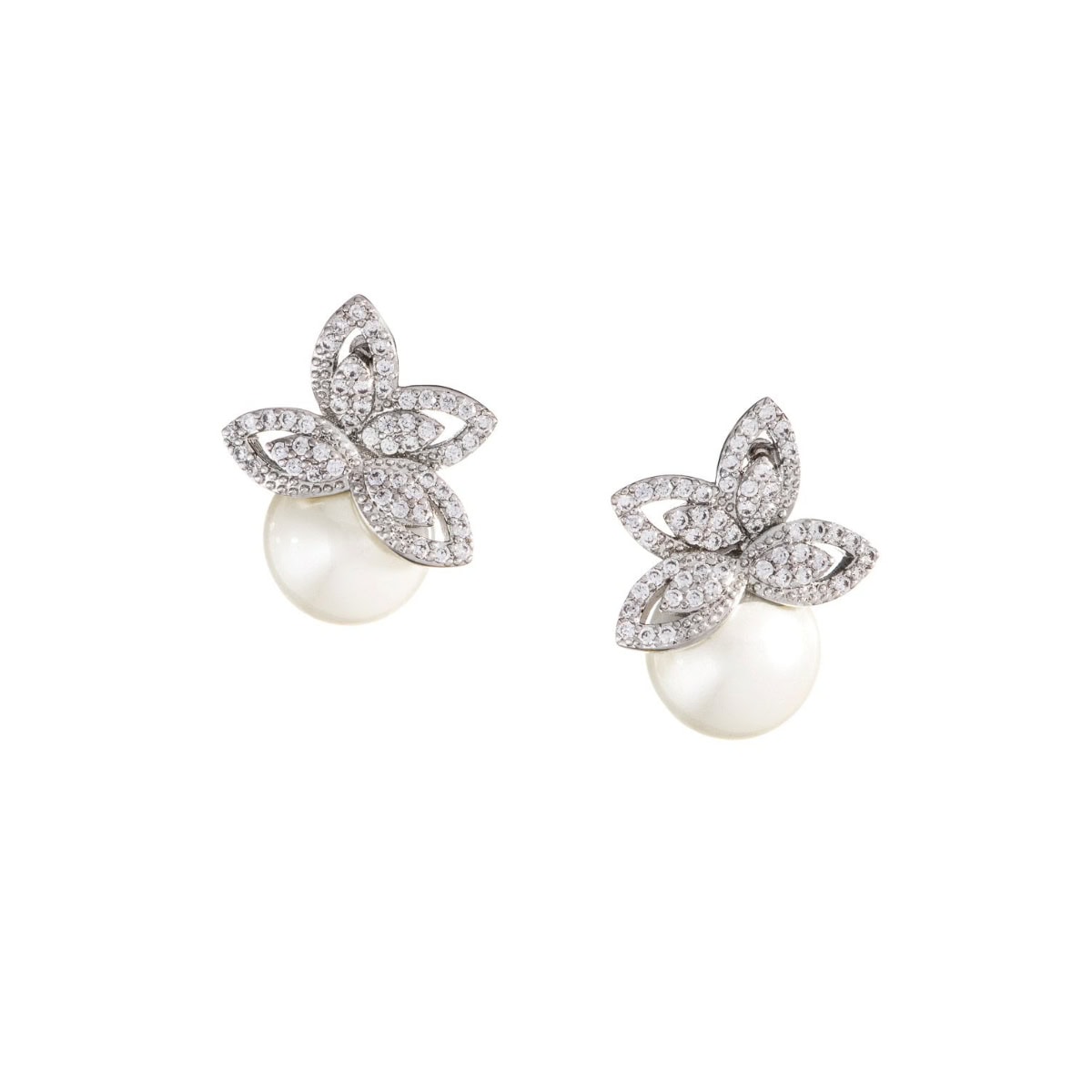 Gloria Hope Earrings With White Zircons