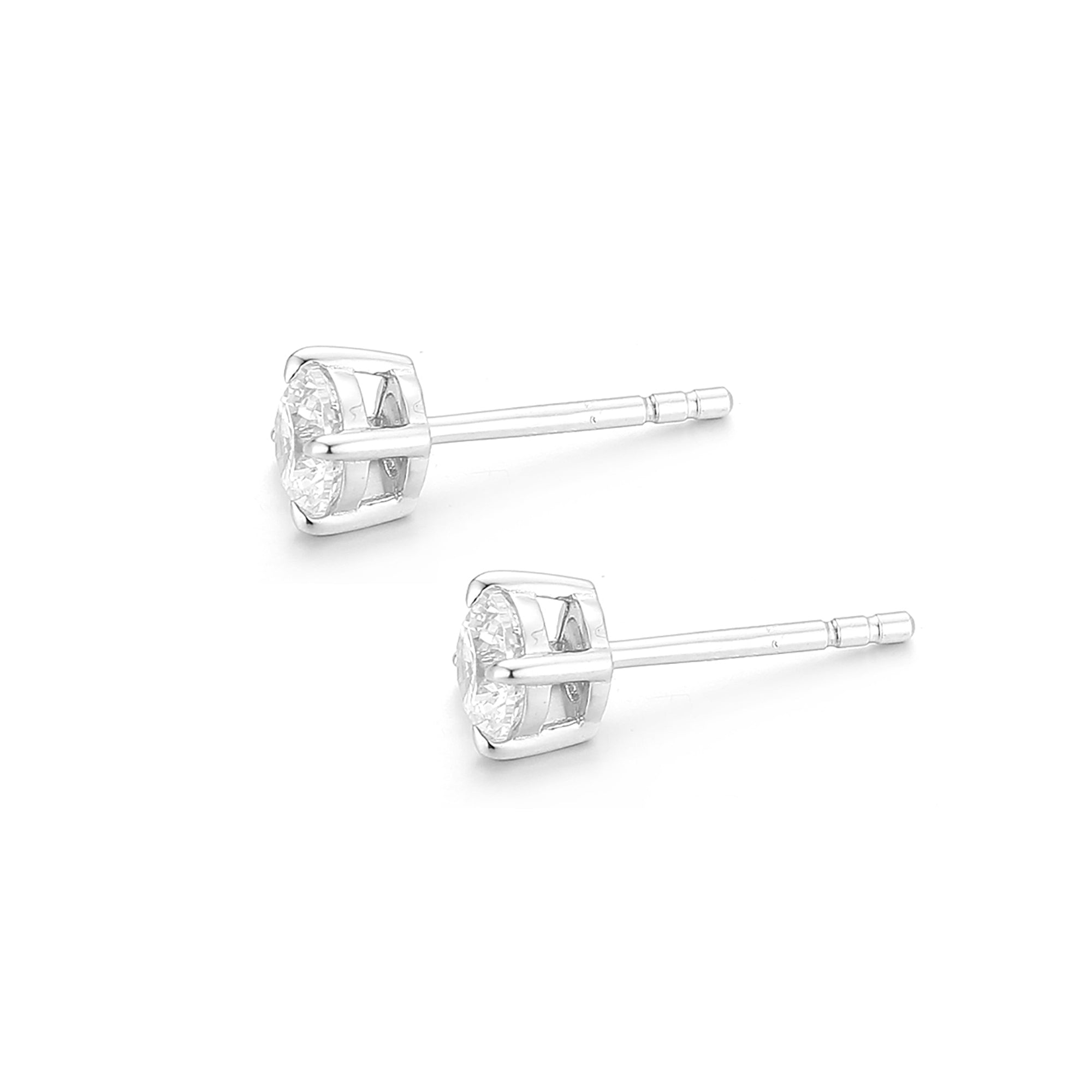 Gloria Hope Silver One Stone Mini Silver Earring