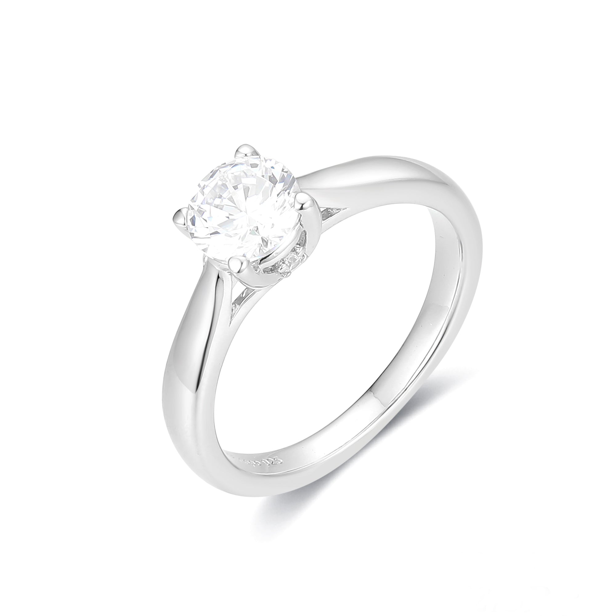 Gloria Hope Silver One Stone Medium Ring