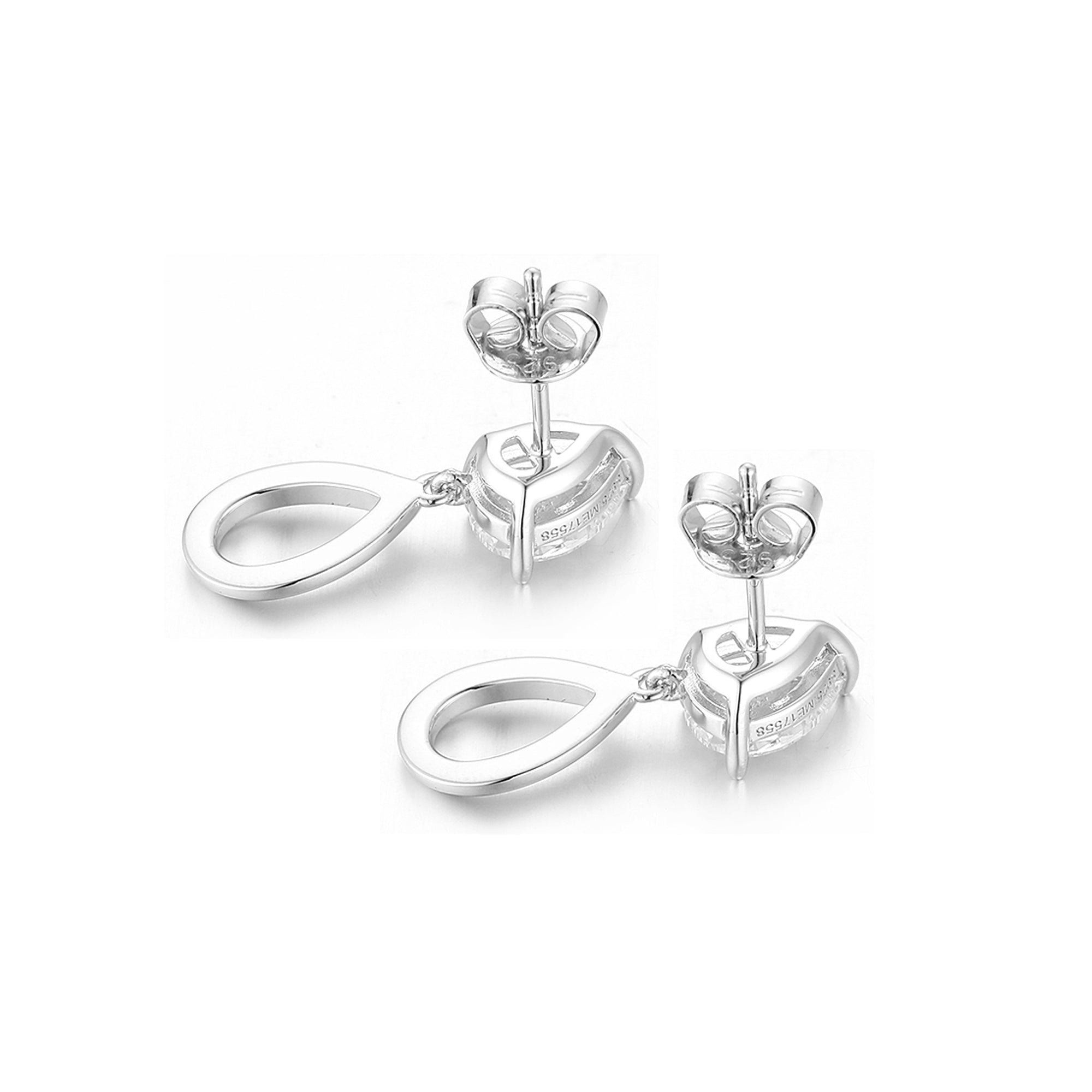 Gloria Hope Silver Teardrop Earrings