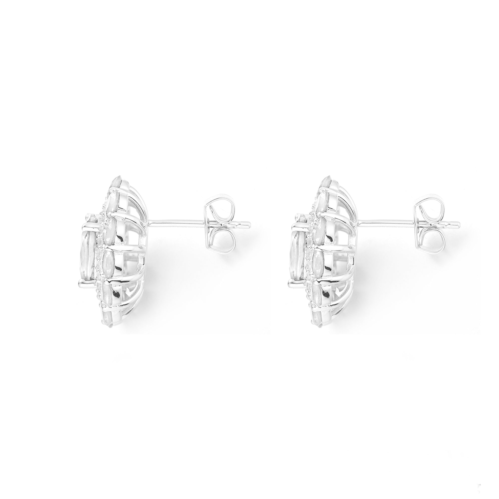 Gloria Hope Silver Rosseta Earrings