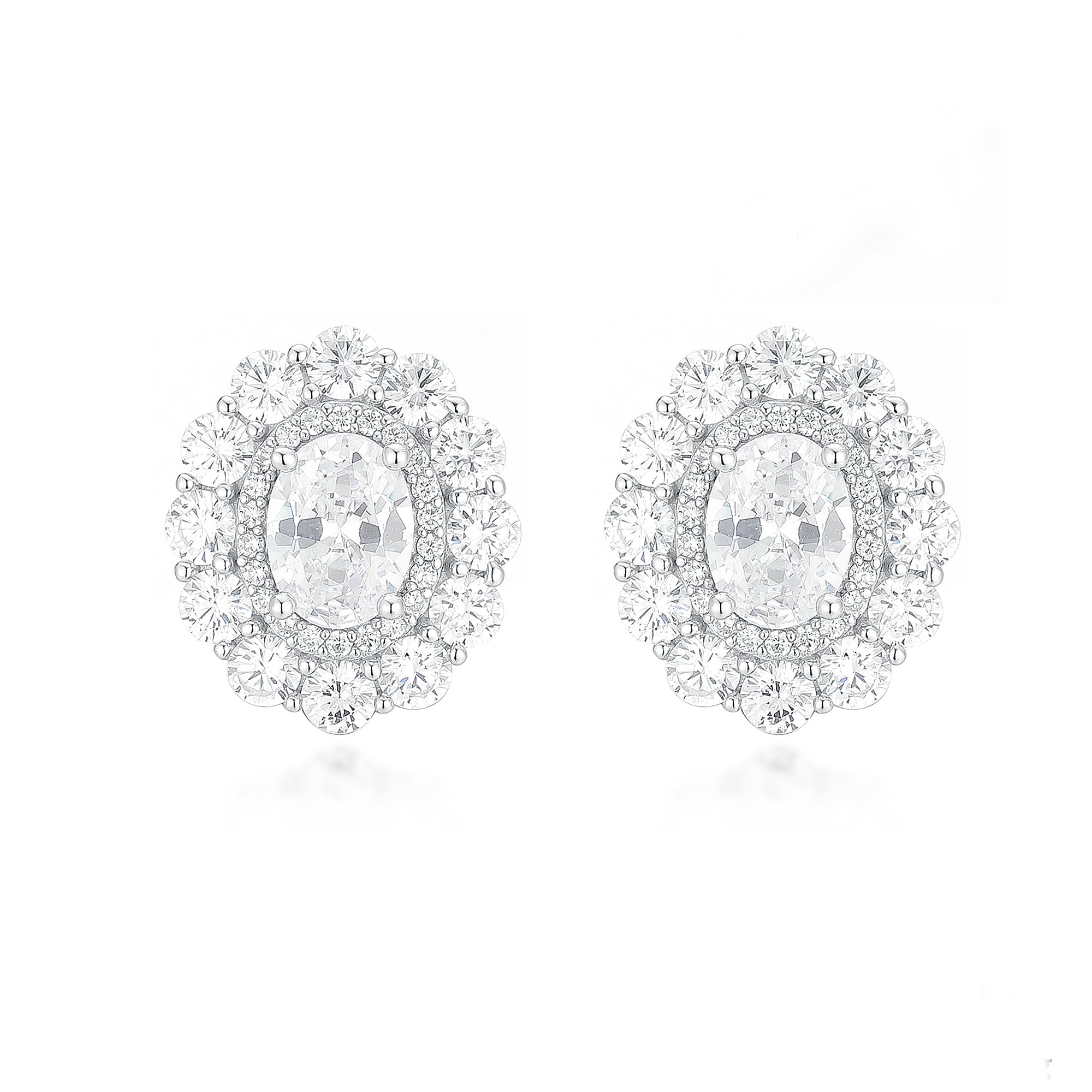Gloria Hope Silver Rosseta Earrings