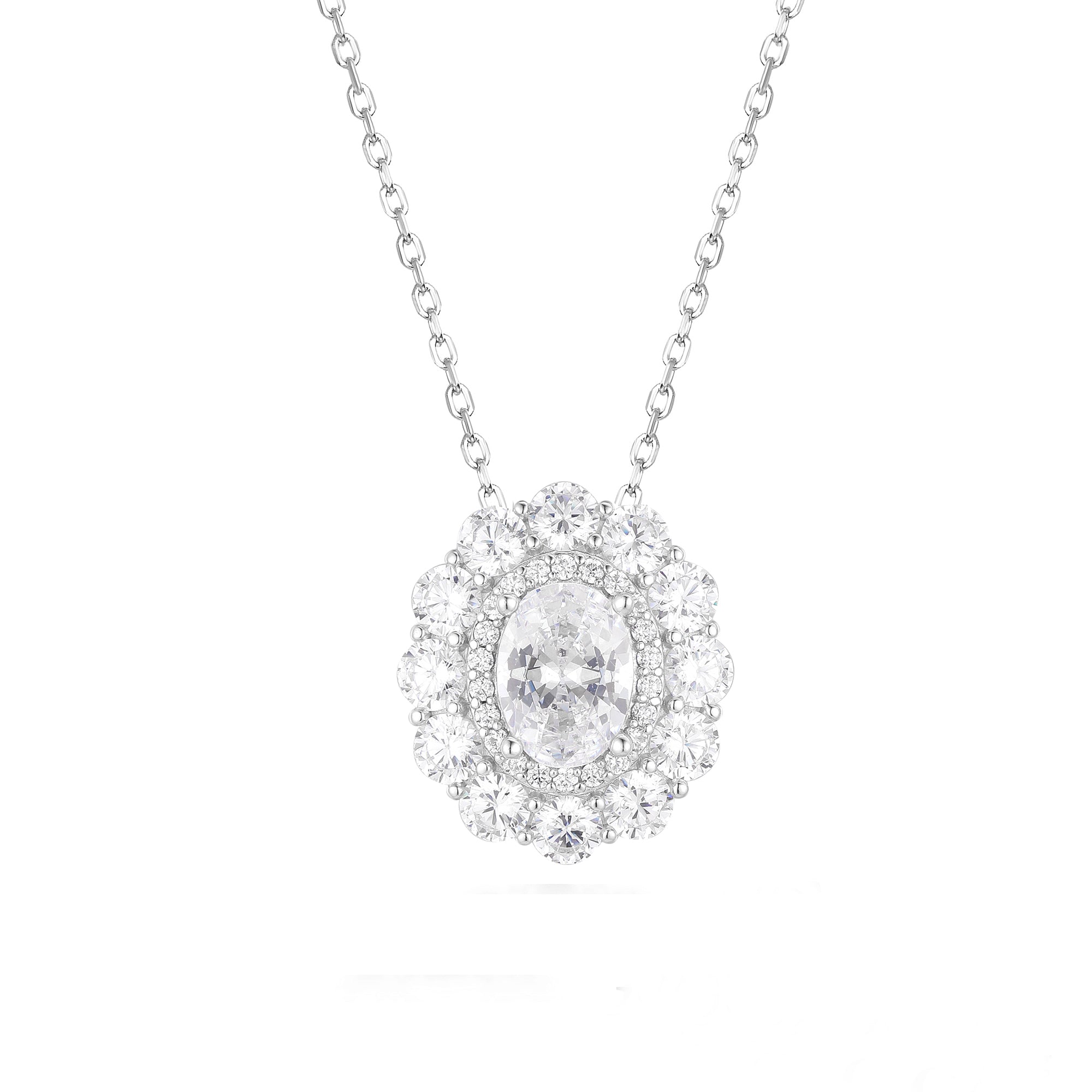 Gloria Hope Silver Rosseta Necklace