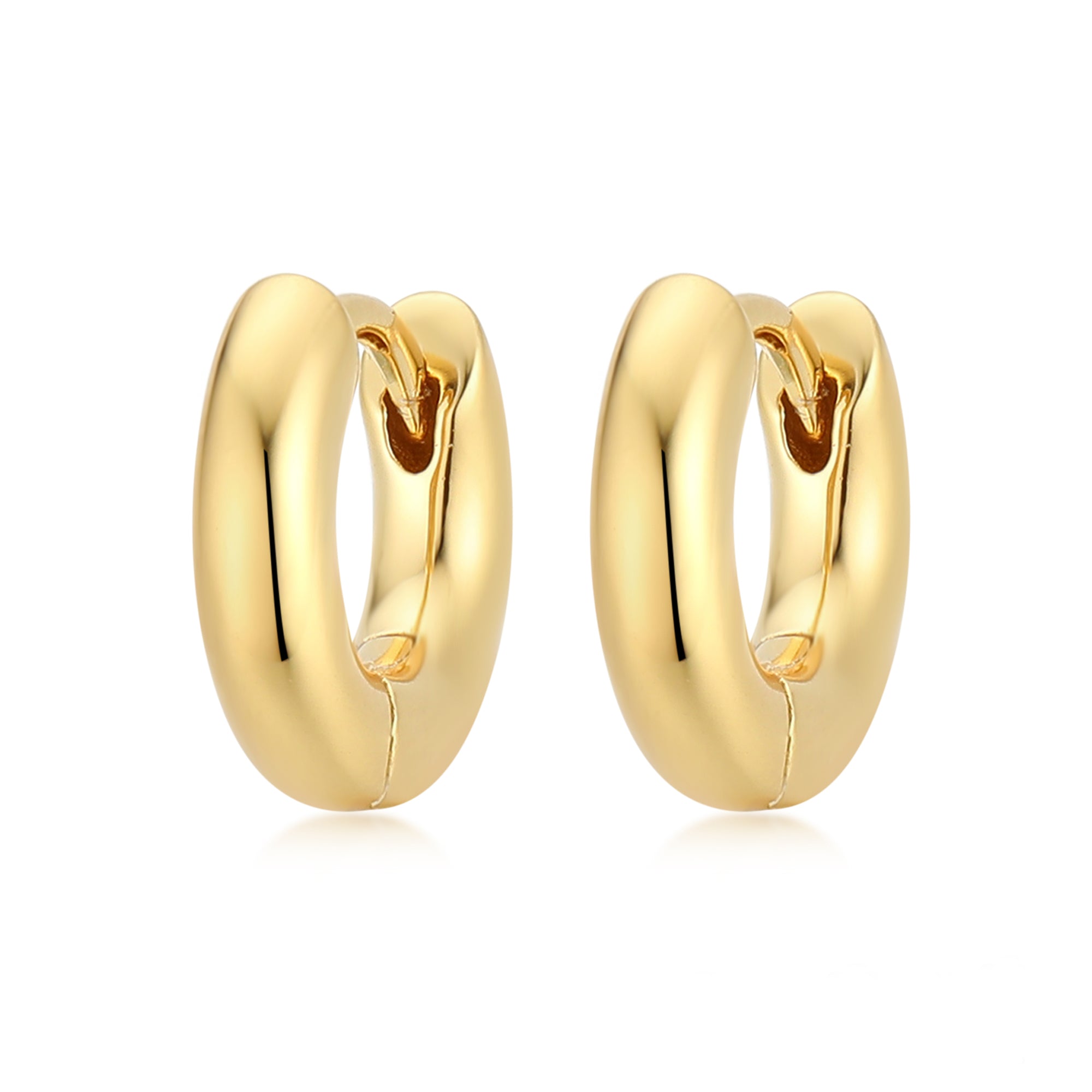 Gloria Hope K18 Vermeil Huggie Earrings